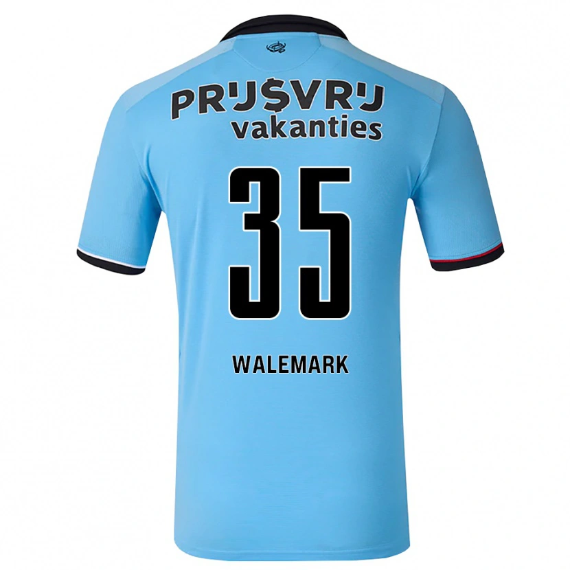 Danxen Homem Camisola Patrik Walemark #35 Deepskyblue Preto Vermelho Alternativa 2026/27 Camisa Brasil