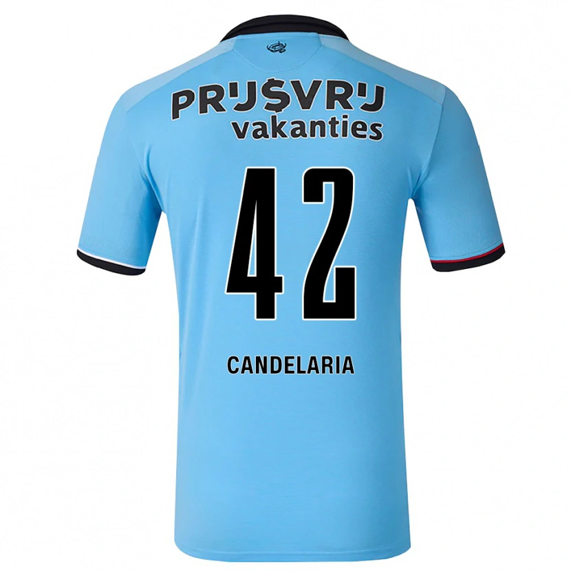 Danxen Homem Camisola Jayden Candelaria #42 Deepskyblue Preto Vermelho Alternativa 2026/27 Camisa Brasil
