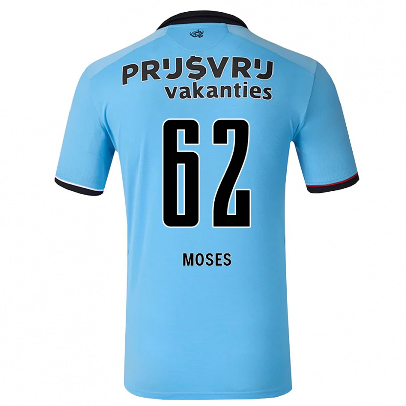 Danxen Homem Camisola Troy Moses #62 Deepskyblue Preto Vermelho Alternativa 2026/27 Camisa Brasil