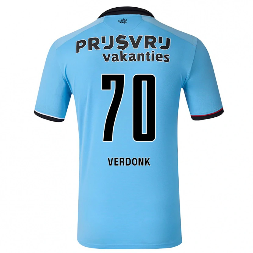 Danxen Homem Camisola Sem Verdonk #70 Deepskyblue Preto Vermelho Alternativa 2026/27 Camisa Brasil