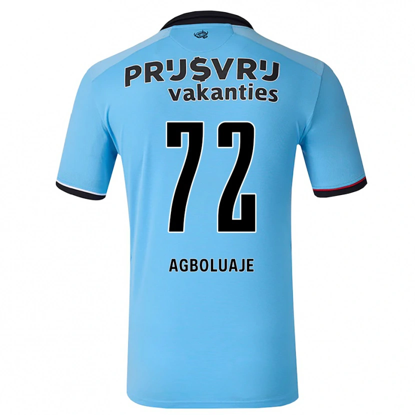 Danxen Homem Camisola Hakeem Agboluaje #72 Deepskyblue Preto Vermelho Alternativa 2026/27 Camisa Brasil