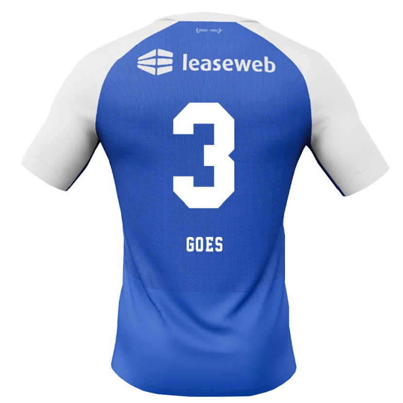 Danxen Homem Camisola Wouter Goes #3 Dodgerblue Vermelho Branco Alternativa 2026/27 Camisa Brasil