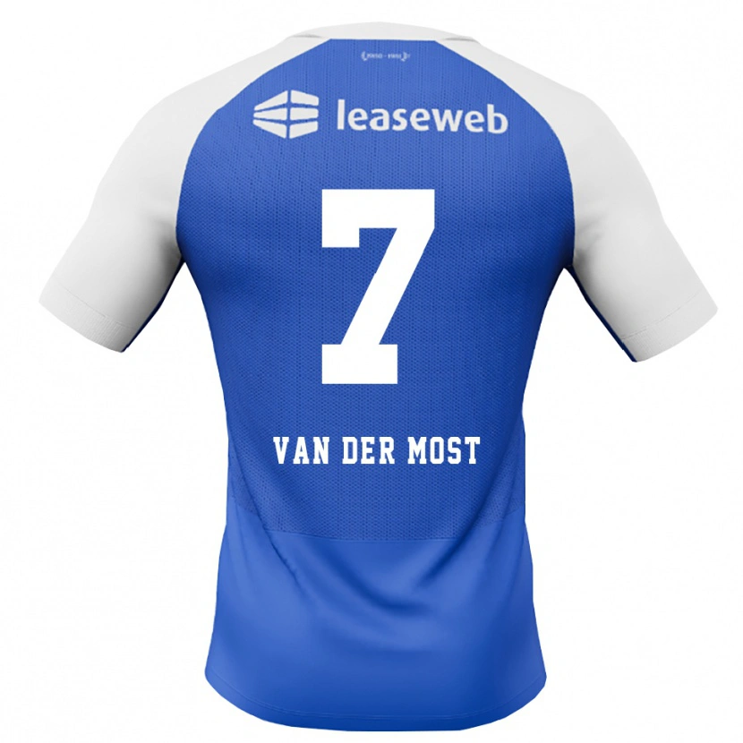 Danxen Homem Camisola Veerle Van Der Most #7 Dodgerblue Vermelho Branco Alternativa 2026/27 Camisa Brasil