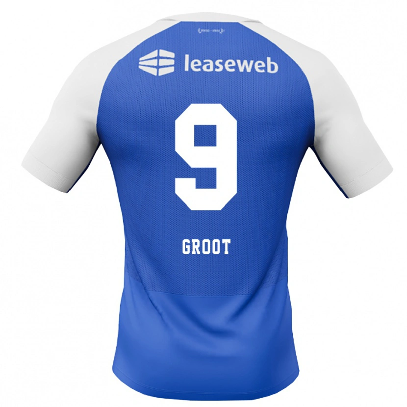 Danxen Homem Camisola Gijs Groot #9 Dodgerblue Vermelho Branco Alternativa 2026/27 Camisa Brasil