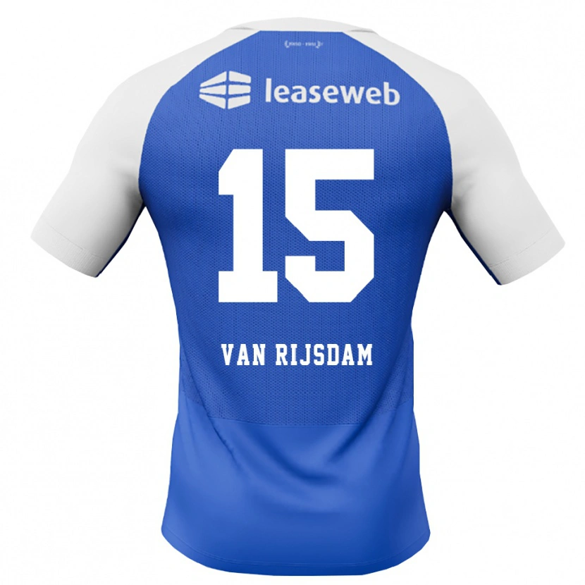 Danxen Homem Camisola Julian Van Rijsdam #15 Dodgerblue Vermelho Branco Alternativa 2026/27 Camisa Brasil