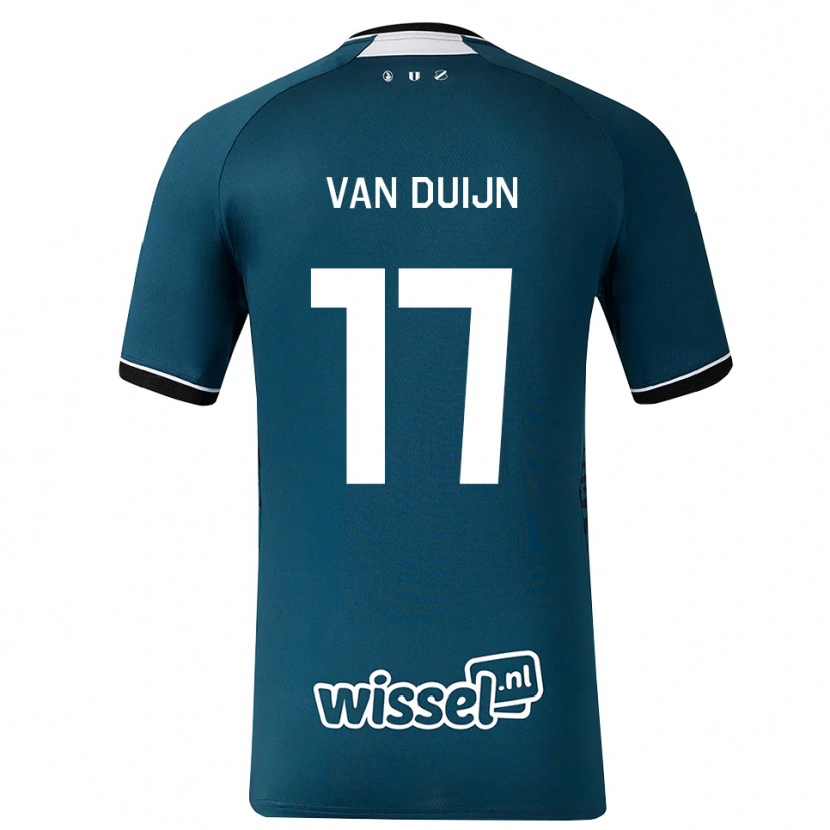 Danxen Homem Camisola Sem Van Duijn #17 Darkslategray Branco Alternativa 2026/27 Camisa Brasil