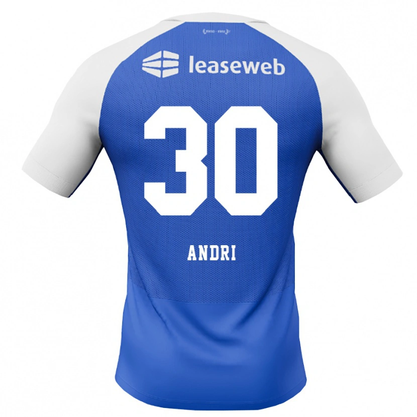 Danxen Homem Camisola Markús Andri Daníelsson Martin #30 Dodgerblue Vermelho Branco Alternativa 2026/27 Camisa Brasil