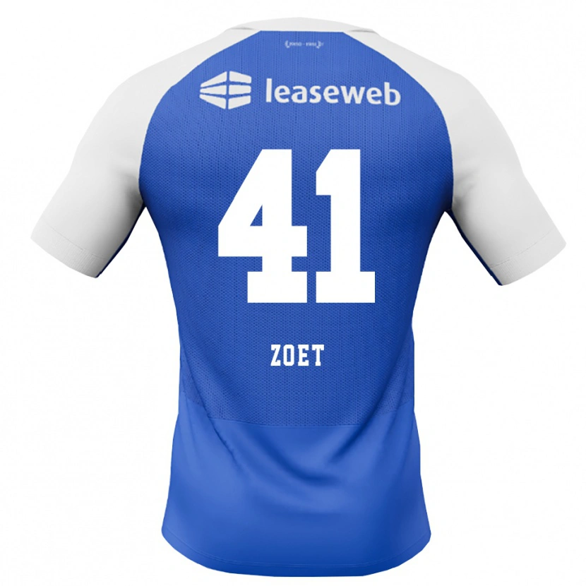 Danxen Homem Camisola Jeroen Zoet #41 Dodgerblue Vermelho Branco Alternativa 2026/27 Camisa Brasil