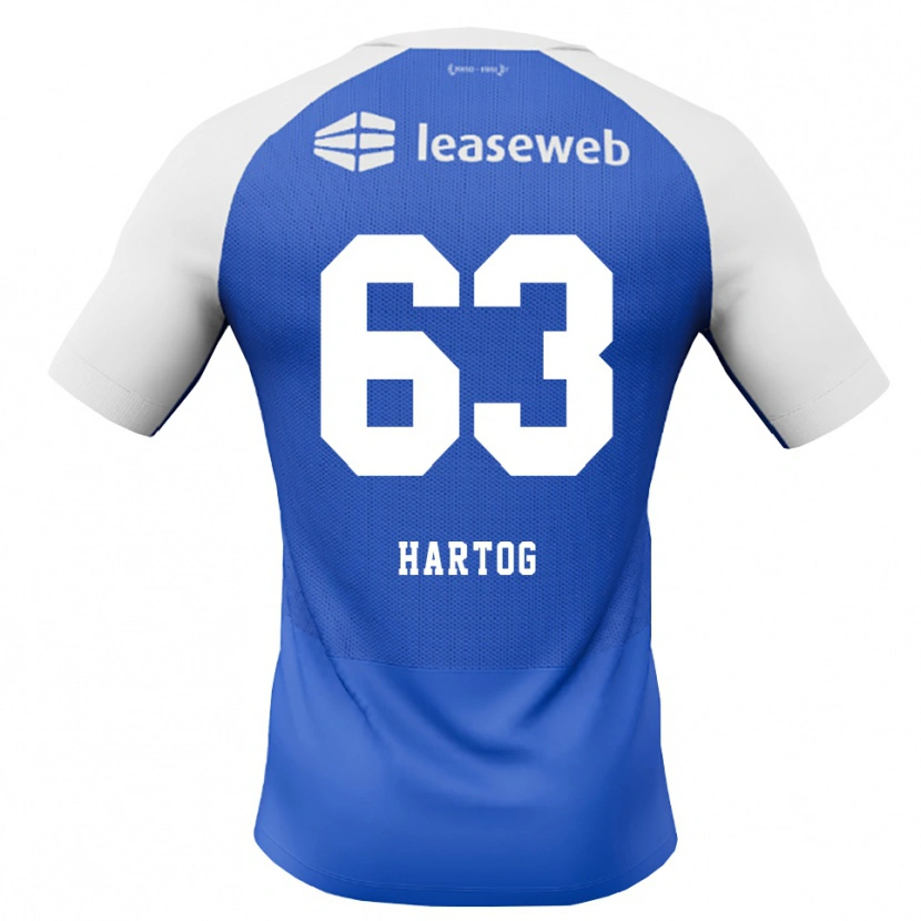 Danxen Homem Camisola Jasper Hartog #63 Dodgerblue Vermelho Branco Alternativa 2026/27 Camisa Brasil