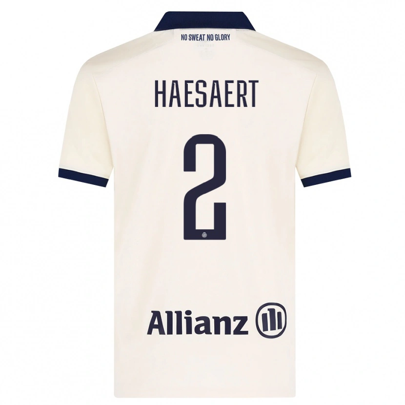 Danxen Homem Camisola Mateo Haesaert #2 Beige Preto Alternativa 2026/27 Camisa Brasil