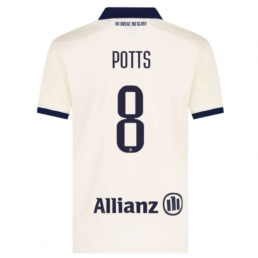 Danxen Homem Camisola Freddie Potts #8 Beige Preto Alternativa 2026/27 Camisa Brasil