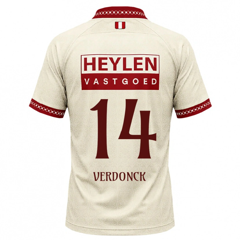 Danxen Homem Camisola Dries Verdonck #14 Beige Vermelho Alternativa 2026/27 Camisa Brasil