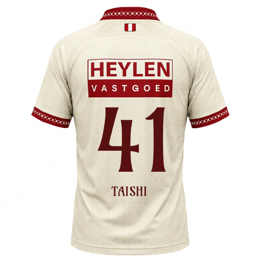 Danxen Homem Camisola Taishi Brandon Nozawa #41 Beige Vermelho Alternativa 2026/27 Camisa Brasil