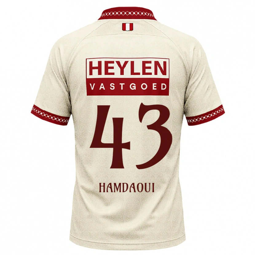 Danxen Homem Camisola Youssef Hamdaoui #43 Beige Vermelho Alternativa 2026/27 Camisa Brasil