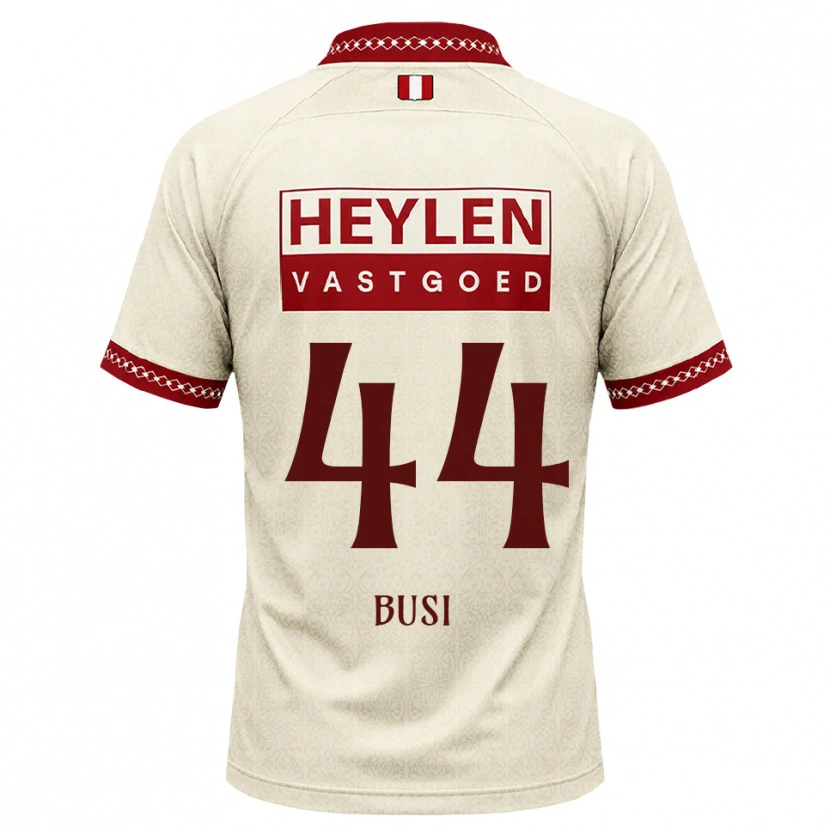 Danxen Homem Camisola Maxime Busi #44 Beige Vermelho Alternativa 2026/27 Camisa Brasil