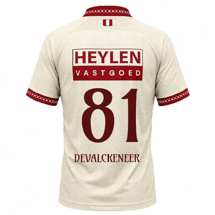 Danxen Homem Camisola Niels Devalckeneer #81 Beige Vermelho Alternativa 2026/27 Camisa Brasil