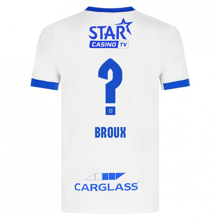 Danxen Homem Camisola Maxim Broux #0 Branco Azul Alternativa 2026/27 Camisa Brasil