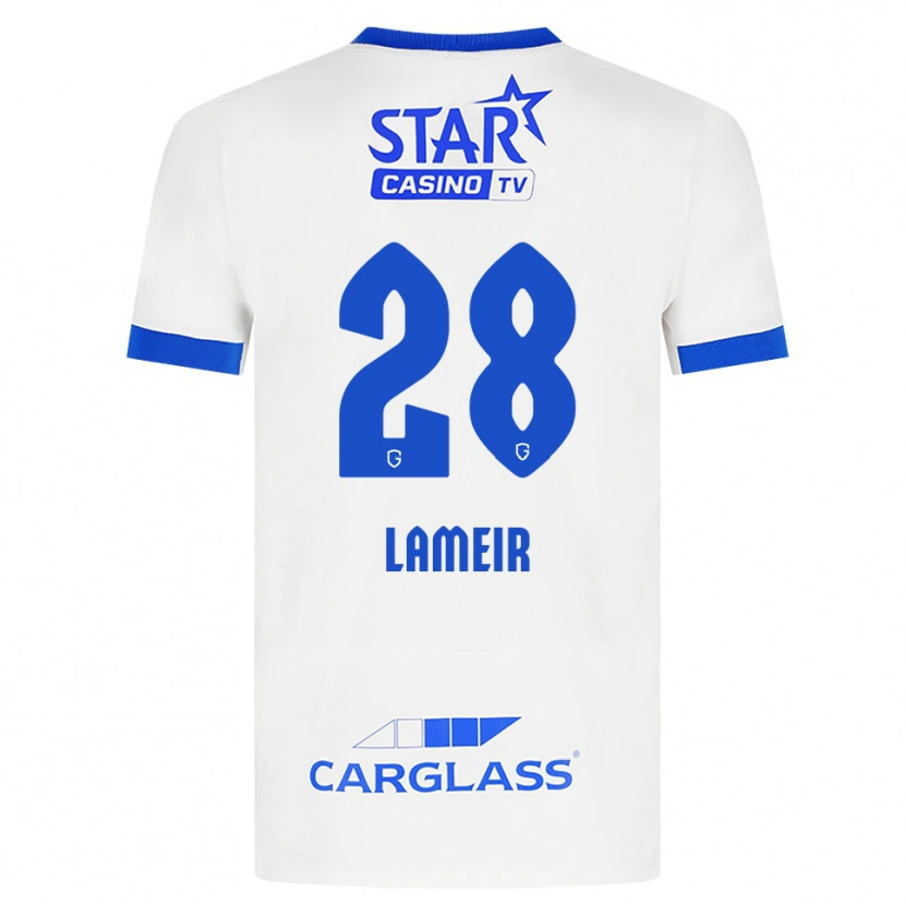 Danxen Homem Camisola Tess Lameir #28 Branco Azul Alternativa 2026/27 Camisa Brasil