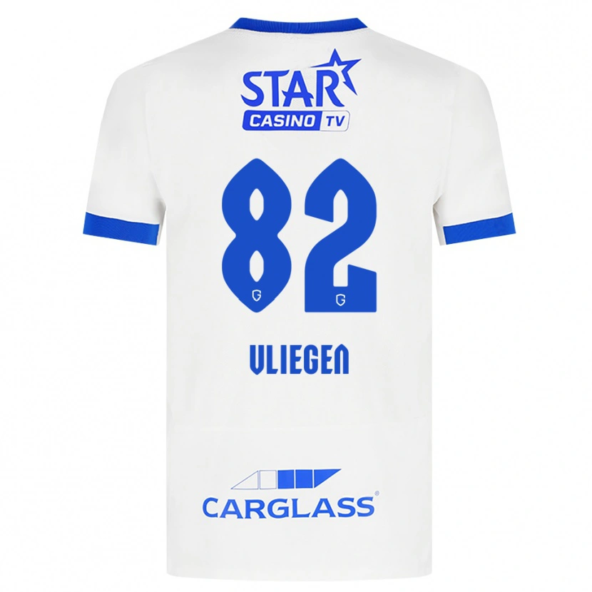 Danxen Homem Camisola Olivier Vliegen #82 Branco Azul Alternativa 2026/27 Camisa Brasil