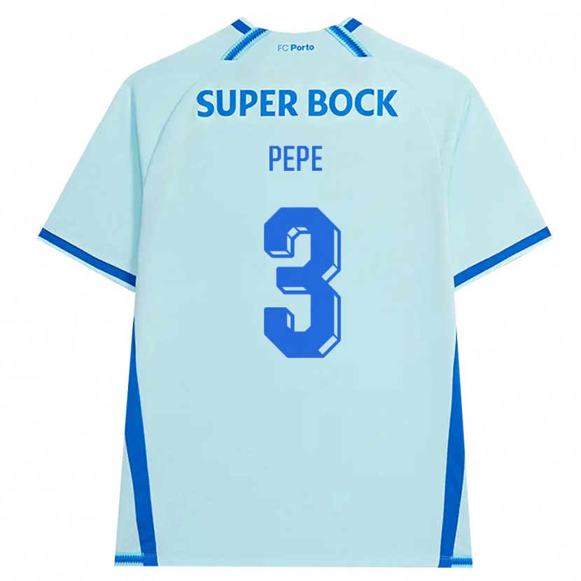 Danxen Homem Camisola Pepe #3 Lightcyan Azul Terceiro 2026/27 Camisa Brasil