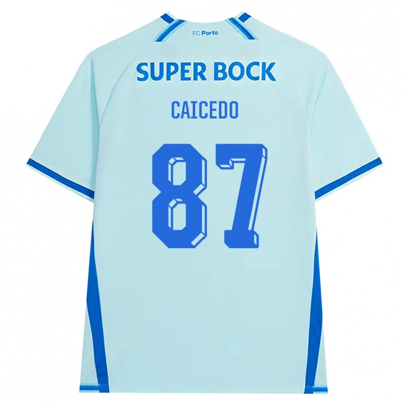 Danxen Homem Camisola Brayan Caicedo #87 Lightcyan Azul Terceiro 2026/27 Camisa Brasil