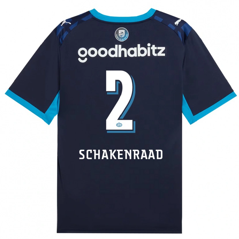 Danxen Homem Camisola Loek Schakenraad #2 Dodgerblue Royalblue Terceiro 2026/27 Camisa Brasil