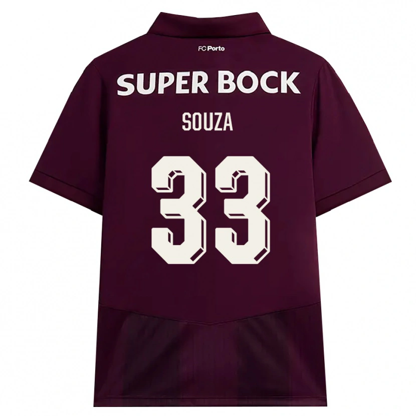Danxen Homem Camisola João Victor De Souza Menezes #33 Borgonha Branco Alternativa 2026/27 Camisa Brasil
