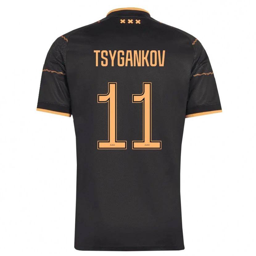 Danxen Homem Camisola Viktor Tsygankov #11 Preto Laranja Alternativa 2026/27 Camisa Brasil