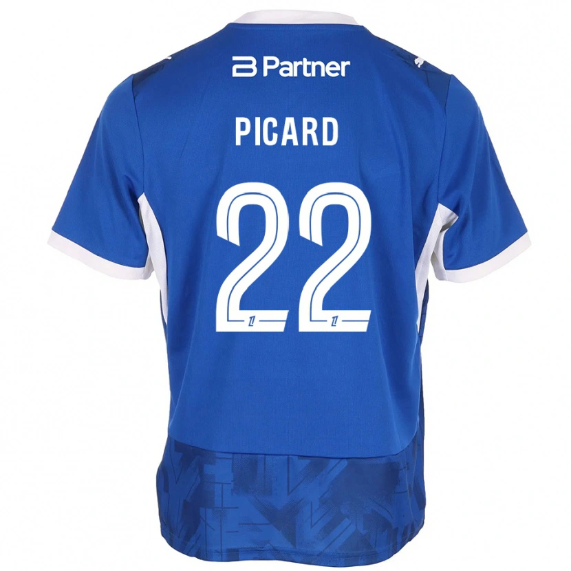 Danxen Mulher Camisola Hugo Picard #22 Azul Médio Branco Principal 2026/27 Camisa Brasil