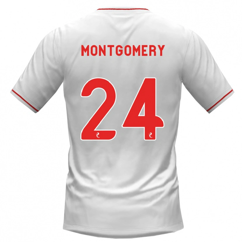 Danxen Mulher Camisola Adam Montgomery #24 Branco Vermelho Alternativa 2026/27 Camisa Brasil