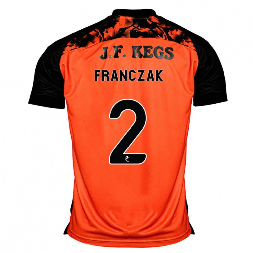 Danxen Mulher Camisola Emil Franczak #2 Laranja Preto Branco Principal 2026/27 Camisa Brasil