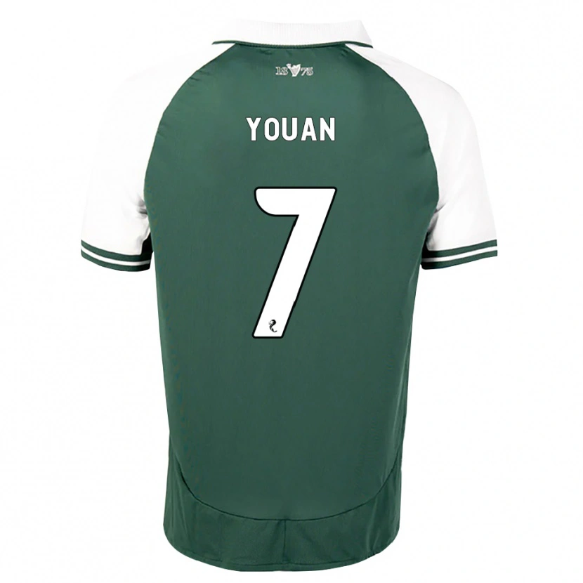 Danxen Mulher Camisola Élie Youan #7 Verde Mar Branco Principal 2026/27 Camisa Brasil