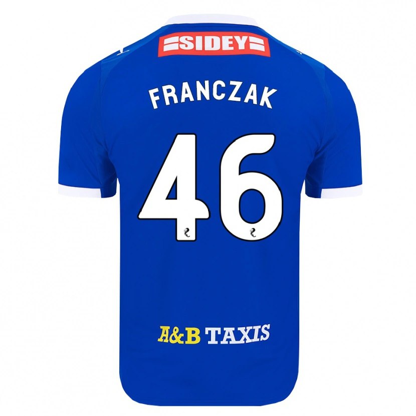Danxen Mulher Camisola Franciszek Franczak #46 Azul Vermelho Amarelo Principal 2026/27 Camisa Brasil