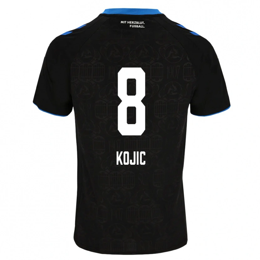 Danxen Mulher Camisola Medin Kojic #8 Preto Branco Vermelho Principal 2026/27 Camisa Brasil