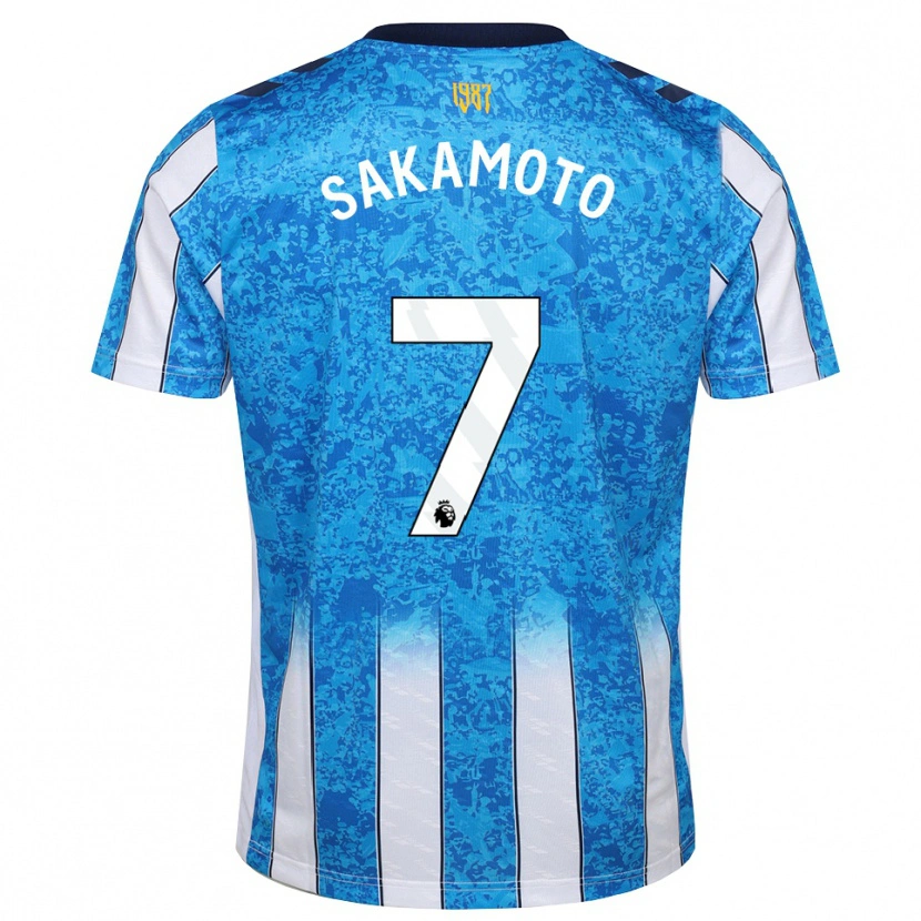 Danxen Mulher Camisola Tatsuhiro Sakamoto #7 Branco Azul Laranja Principal 2026/27 Camisa Brasil