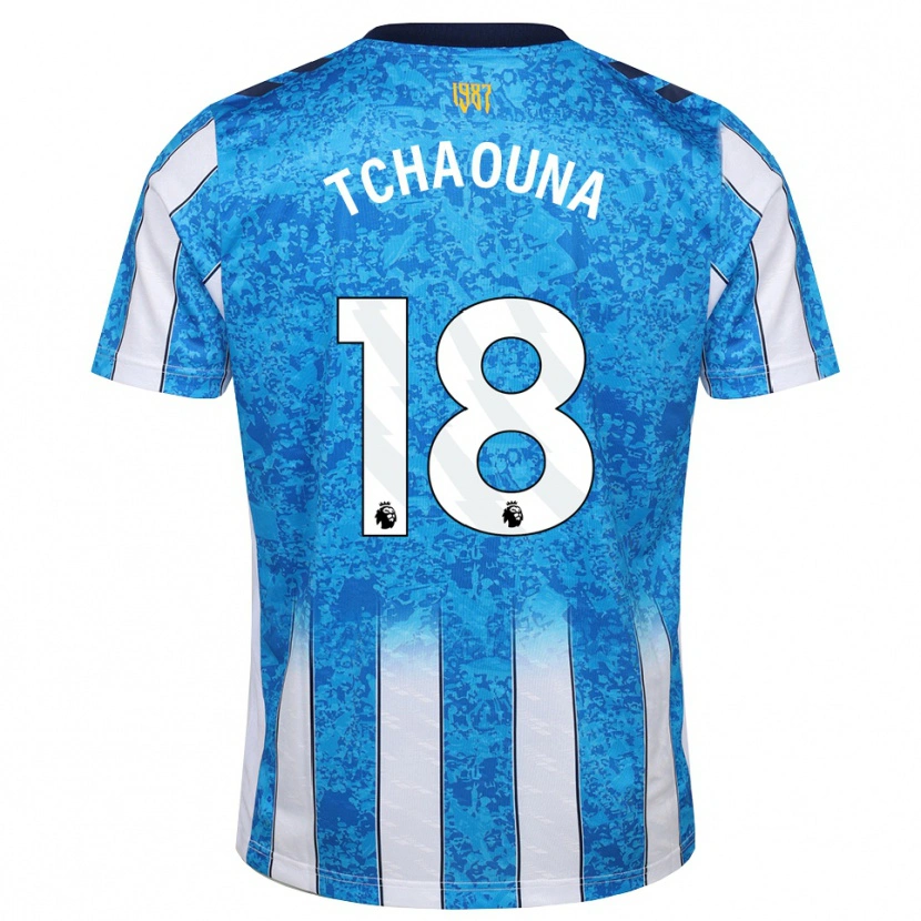 Danxen Mulher Camisola Loum Tchaouna #18 Branco Azul Laranja Principal 2026/27 Camisa Brasil