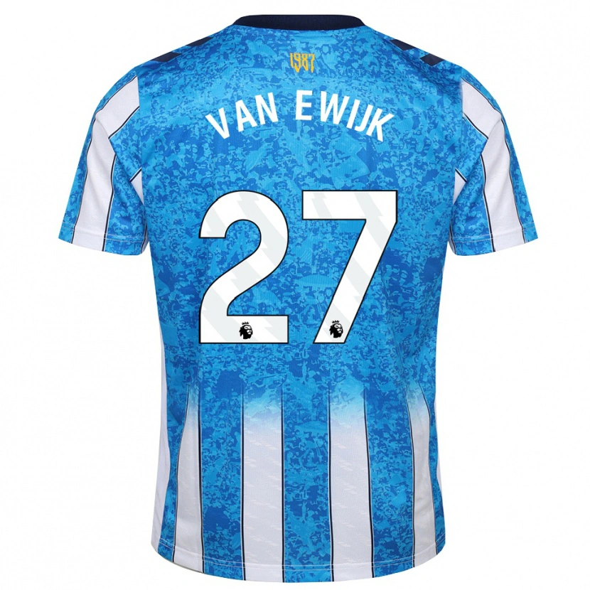 Danxen Mulher Camisola Milan Van Ewijk #27 Branco Azul Laranja Principal 2026/27 Camisa Brasil