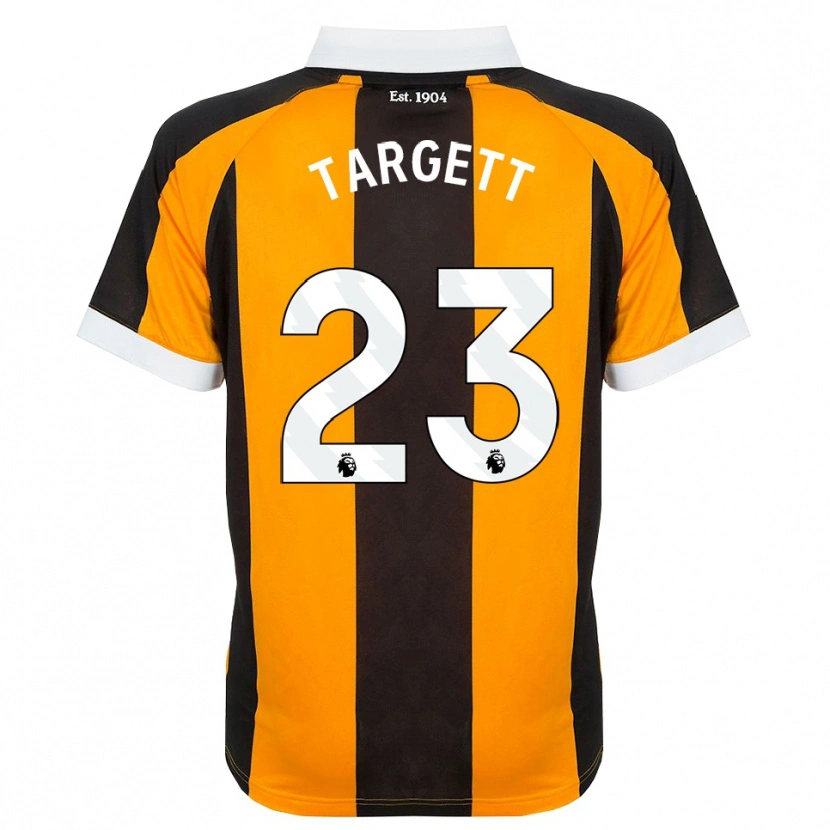 Danxen Mulher Camisola Matt Targett #23 Laranja Preto Branco Principal 2026/27 Camisa Brasil