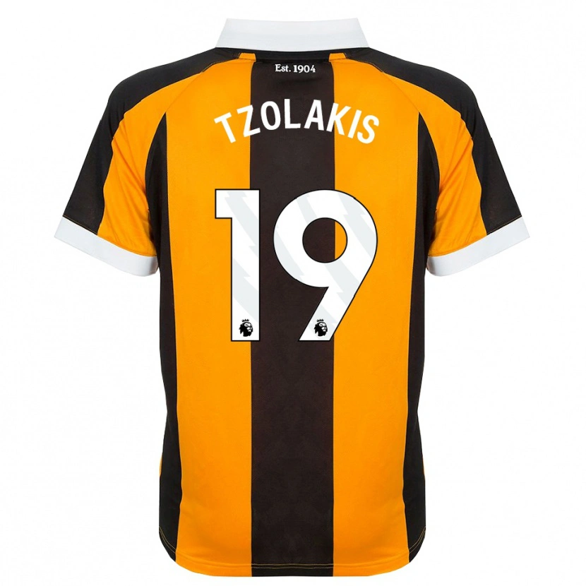 Danxen Mulher Camisola Konstantinos Tzolakis #19 Laranja Preto Branco Principal 2026/27 Camisa Brasil