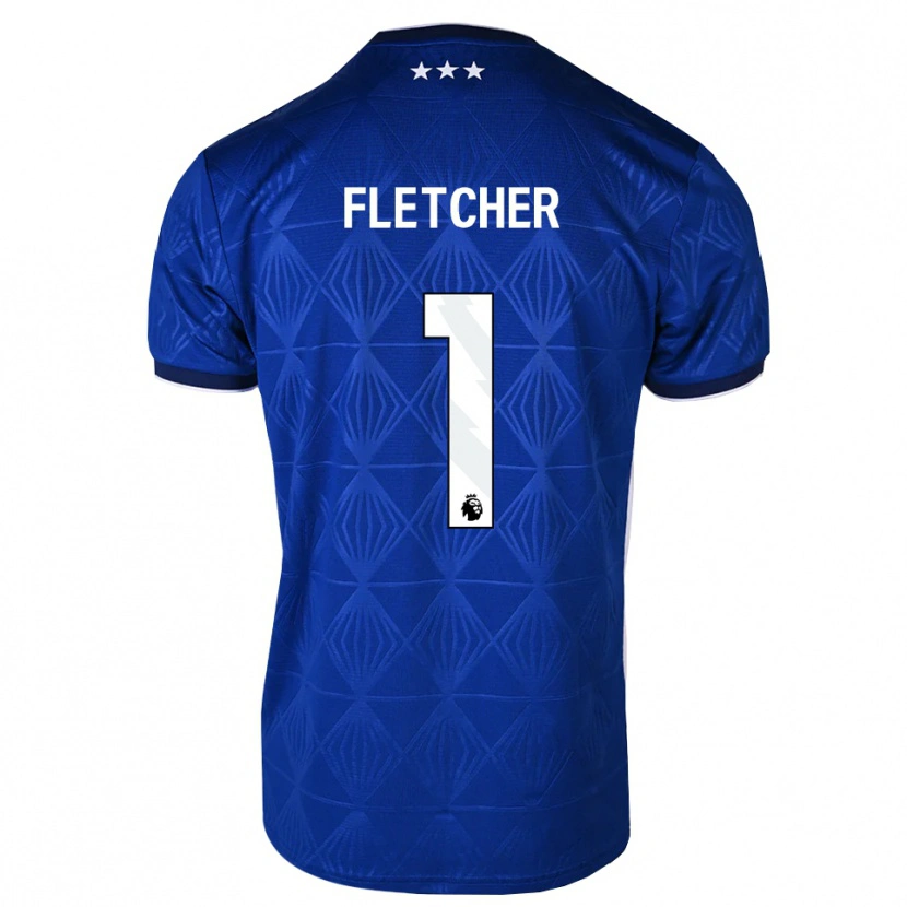 Danxen Mulher Camisola William Fletcher #1 Azul Médio Branco Vermelho Principal 2026/27 Camisa Brasil