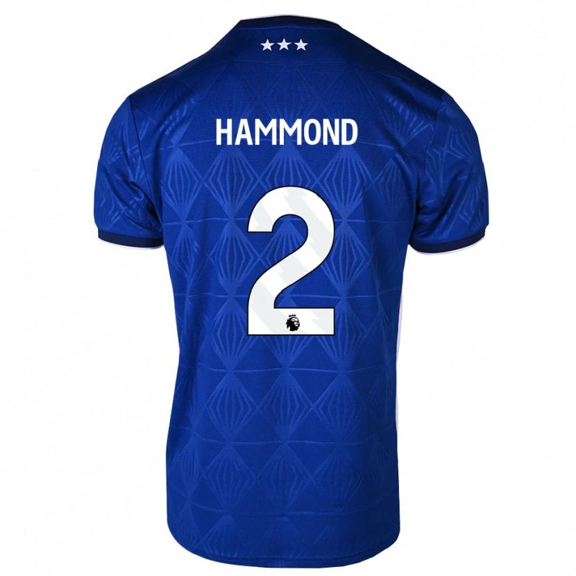 Danxen Mulher Camisola Joshua Hammond #2 Azul Médio Branco Vermelho Principal 2026/27 Camisa Brasil