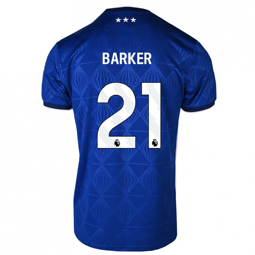 Danxen Mulher Camisola Maisy Barker #21 Azul Médio Branco Vermelho Principal 2026/27 Camisa Brasil