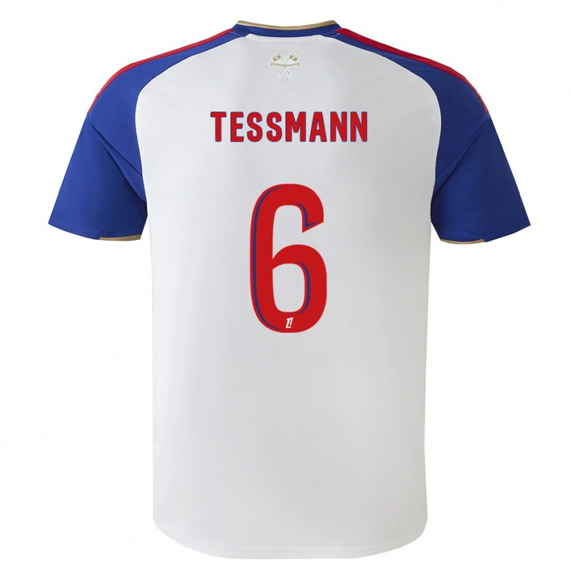 Danxen Mulher Camisola Tanner Tessmann #6 Azul Real Vermelho Branco Principal 2026/27 Camisa Brasil