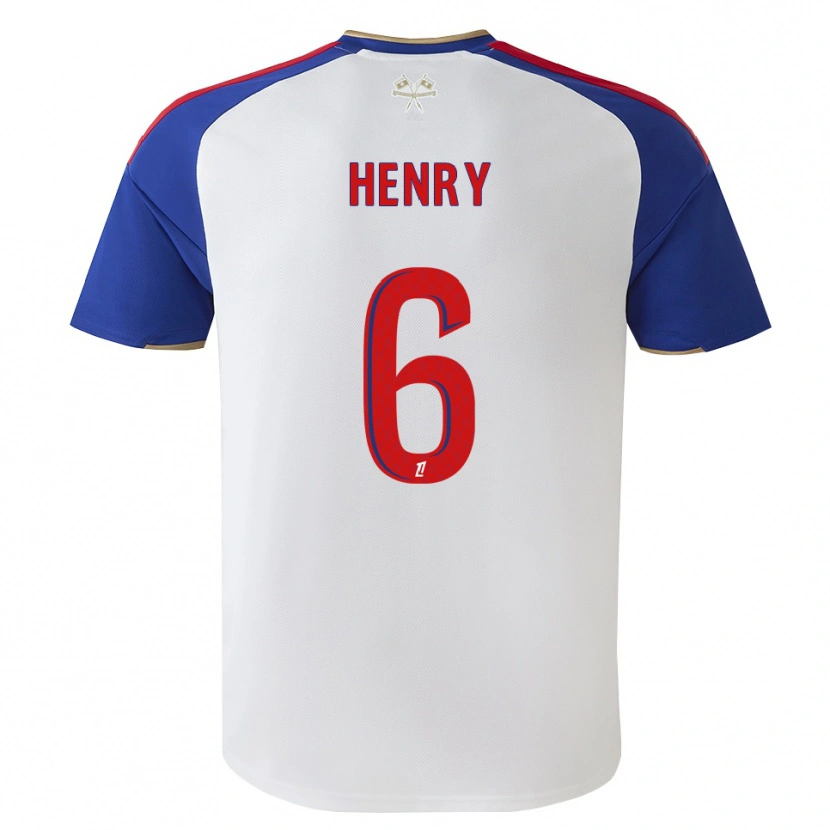 Danxen Mulher Camisola Amandine Henry #6 Azul Real Vermelho Branco Principal 2026/27 Camisa Brasil