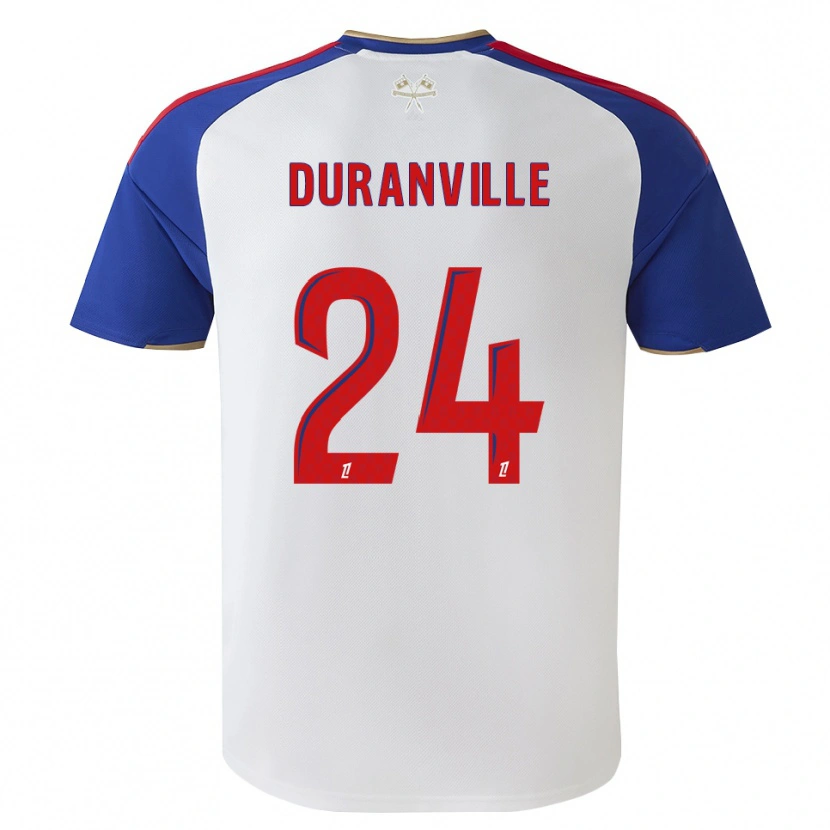 Danxen Mulher Camisola Julien Duranville #24 Azul Real Vermelho Branco Principal 2026/27 Camisa Brasil