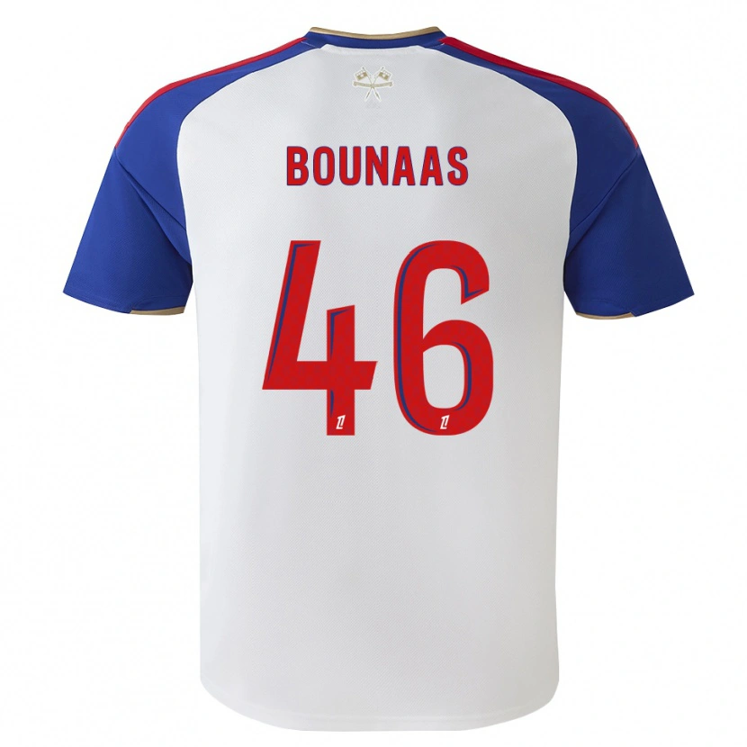 Danxen Mulher Camisola Idris Bounaas #46 Azul Real Vermelho Branco Principal 2026/27 Camisa Brasil