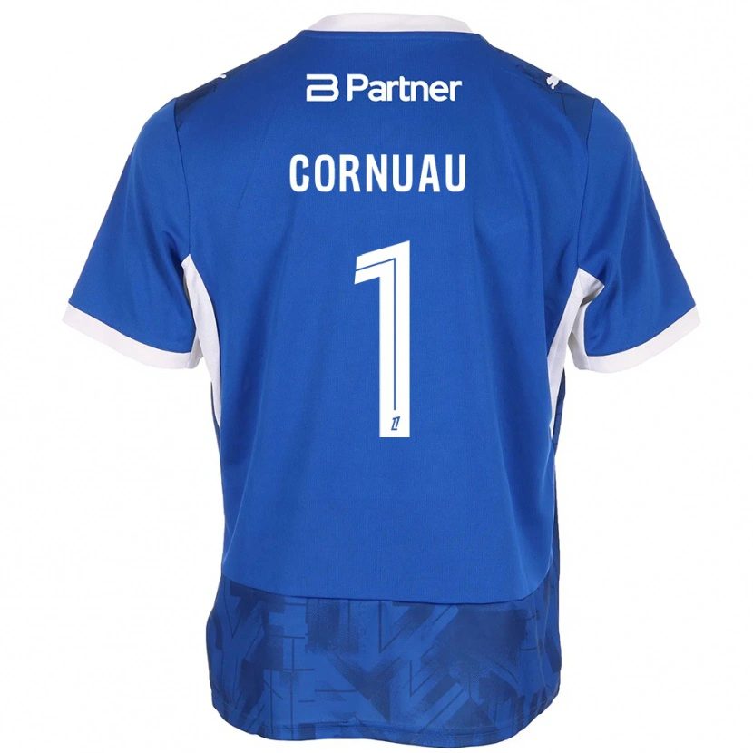 Danxen Mulher Camisola Nino Cornuau #1 Azul Médio Branco Principal 2026/27 Camisa Brasil