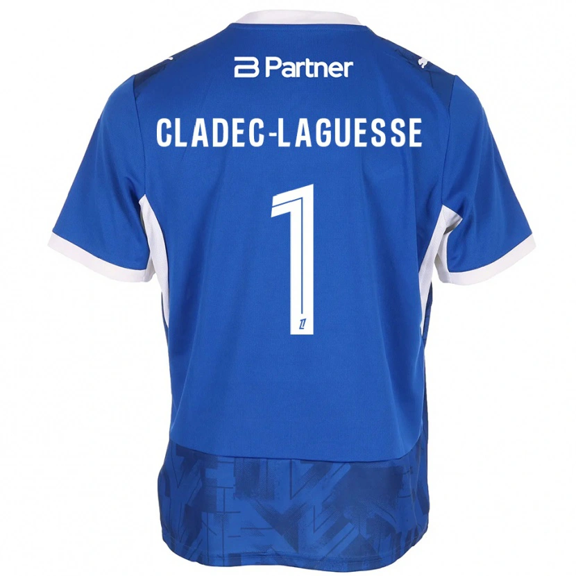 Danxen Mulher Camisola Christopher Cladec-Laguesse #1 Azul Médio Branco Principal 2026/27 Camisa Brasil