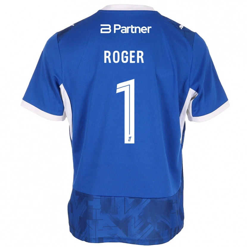 Danxen Mulher Camisola Ethan Roger #1 Azul Médio Branco Principal 2026/27 Camisa Brasil