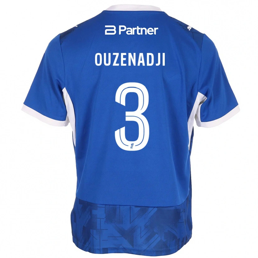 Danxen Mulher Camisola Anis Ouzenadji #3 Azul Médio Branco Principal 2026/27 Camisa Brasil